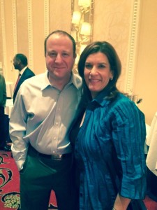 Lauren Cohen and Congressman Jared Polis at the 2015 EB-5 Conference in Las Vegas, NV, where she was a moderator and speaker.